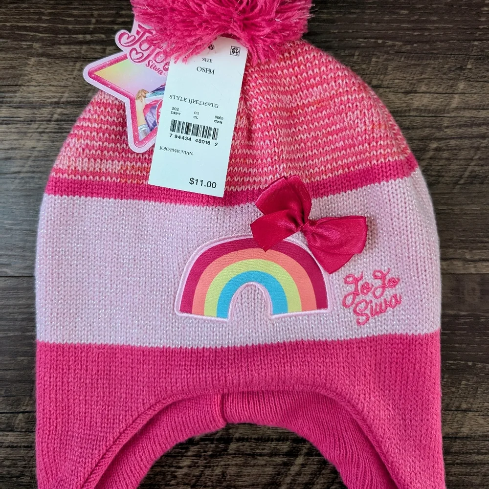 NWT Nickelodeon JoJo Siwa Pink Beanie Hat